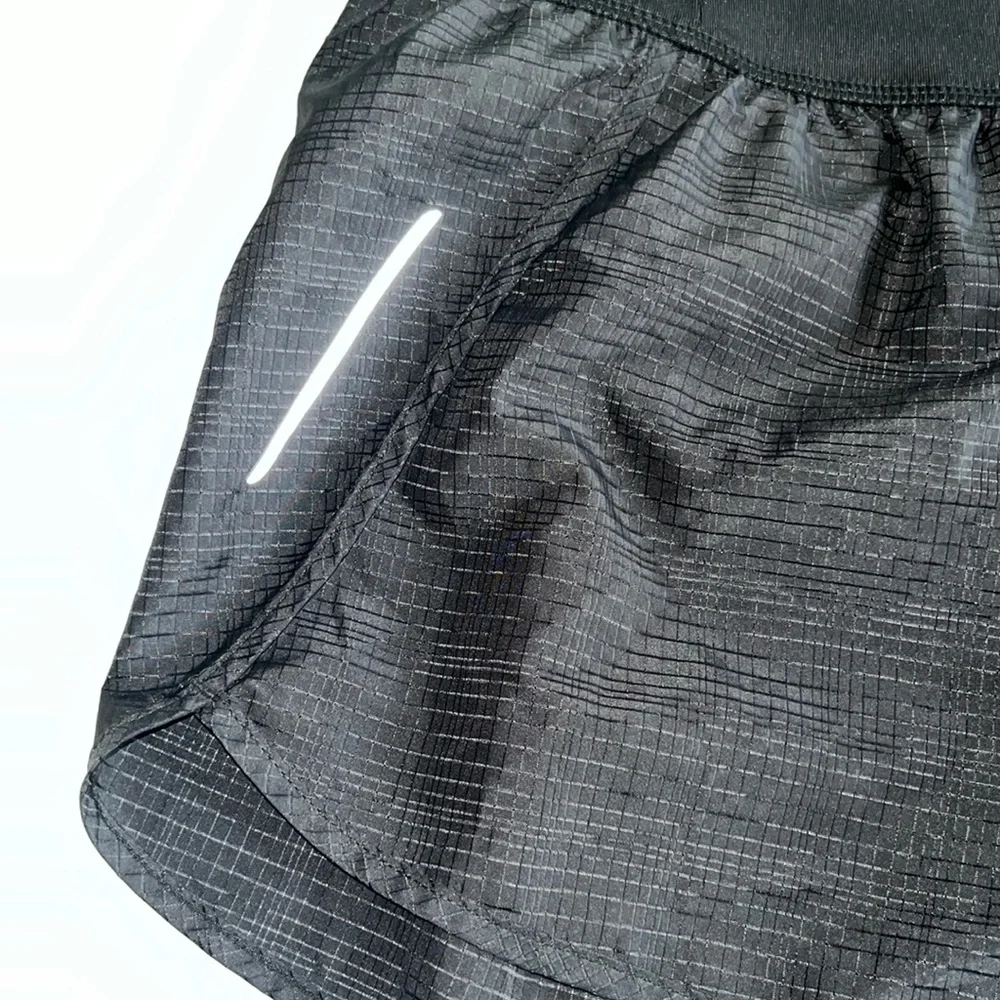 All in motion black running sport shorts s high waist zipper pocket - Picture 2 of 5